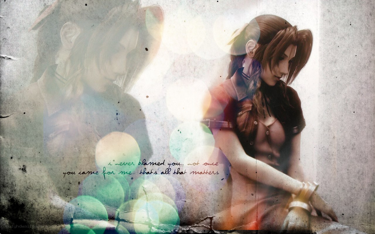 Aerith and Cloud in a dream