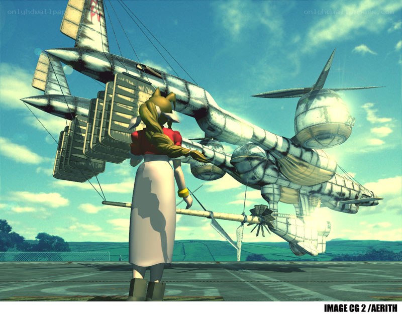 Aerith and the airship