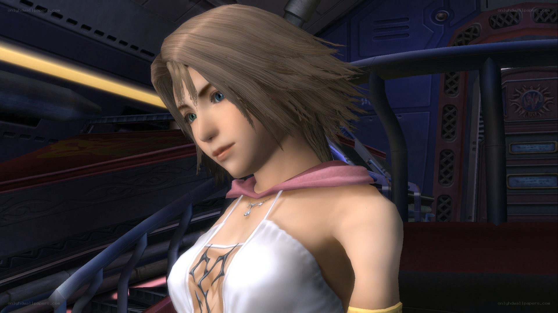 Aerith Gainsborough in a sci-fi setting