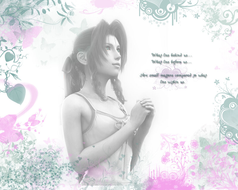 Aerith Gainsborough in floral art