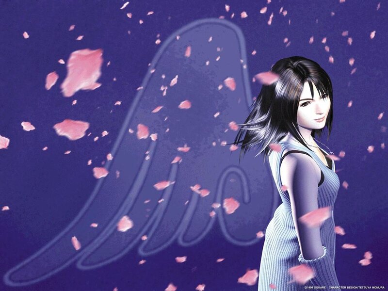 Aerith Gainsborough with cherry blossoms