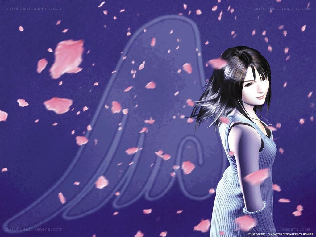 Aerith Gainsborough with cherry blossoms