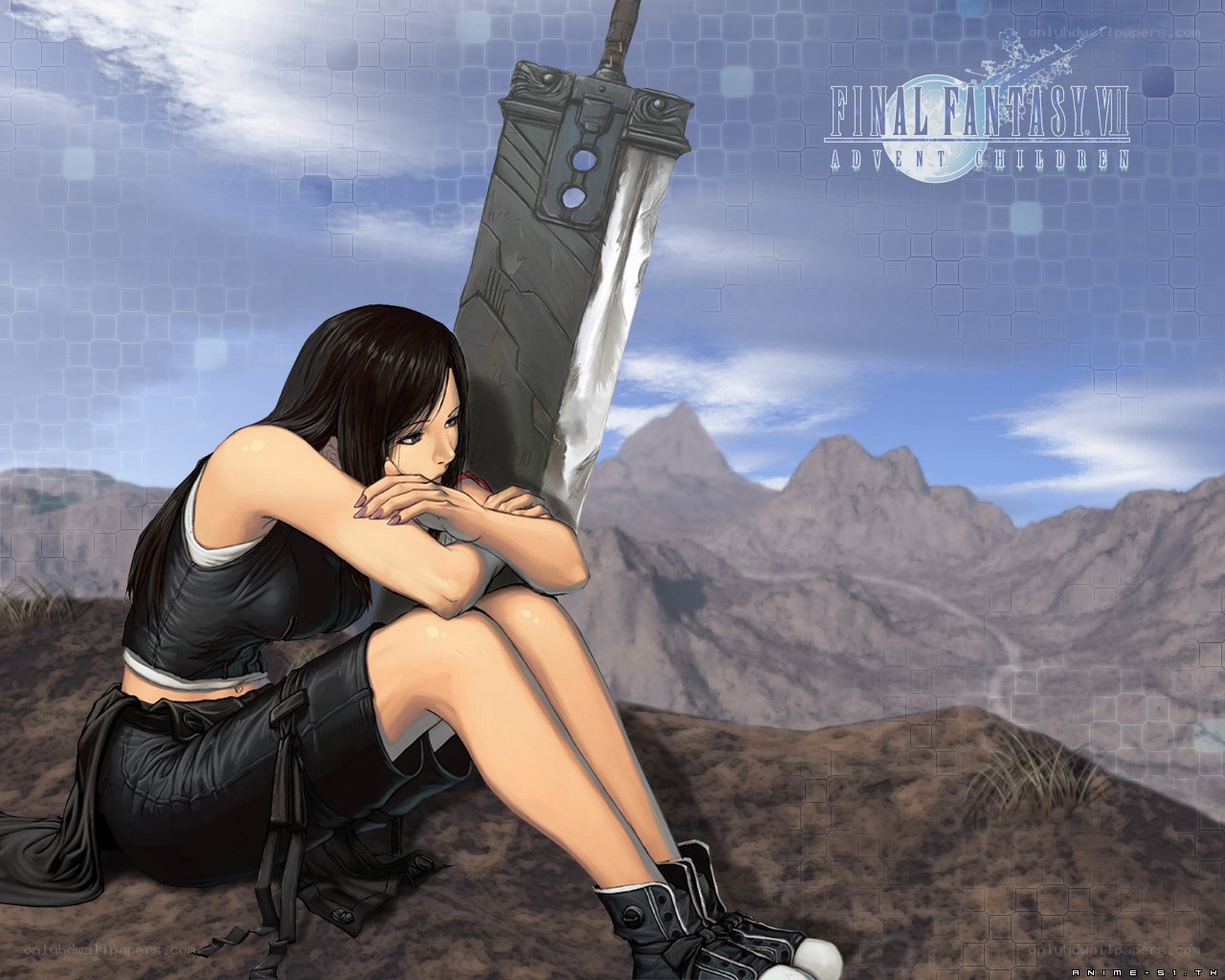 Aerith in a desert landscape