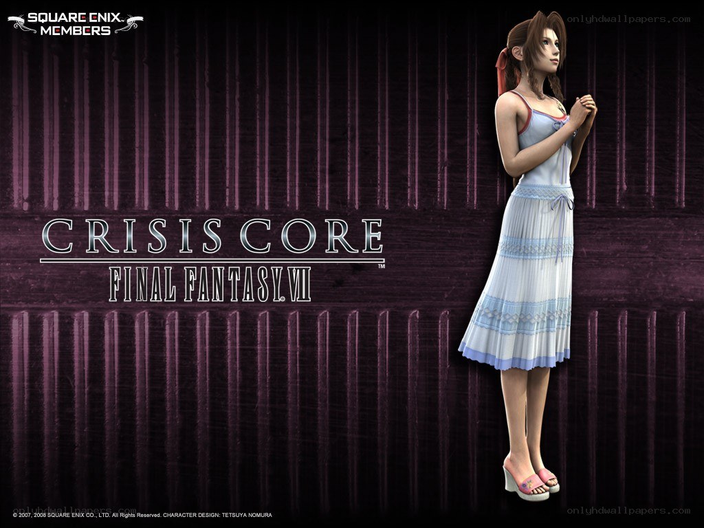 Aerith in a light dress