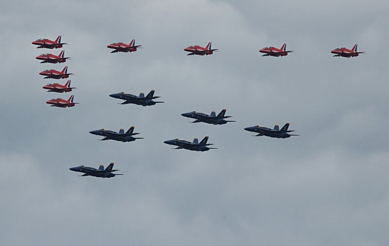 Aerobatic jet display