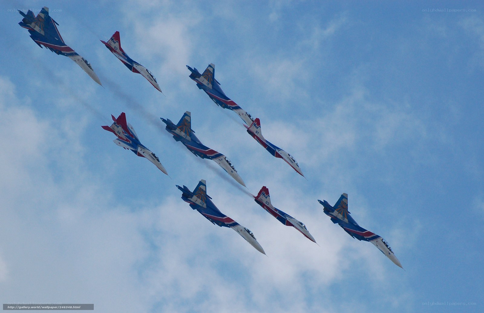 Aerobatic jet display