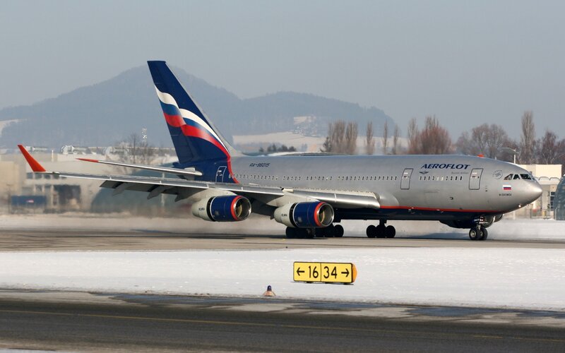 Aeroflot aircraft on runway