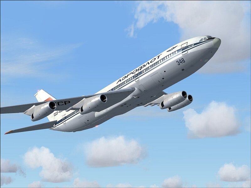 Aeroflot Ilyushin Il-62 in flight