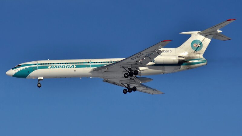 Aeroflot Tupolev Tu-154 in flight