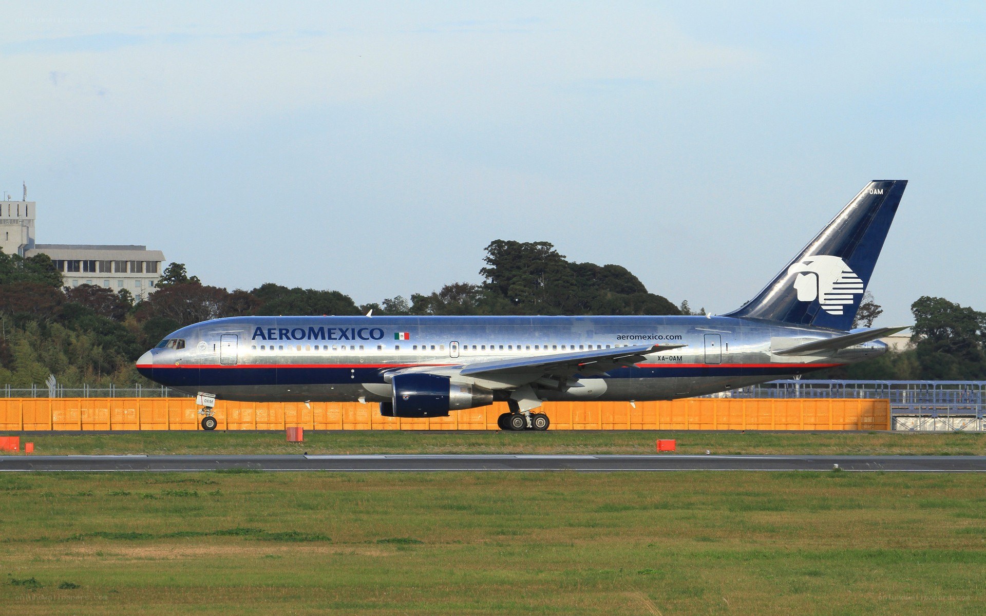 Aeromexico airplane on runway