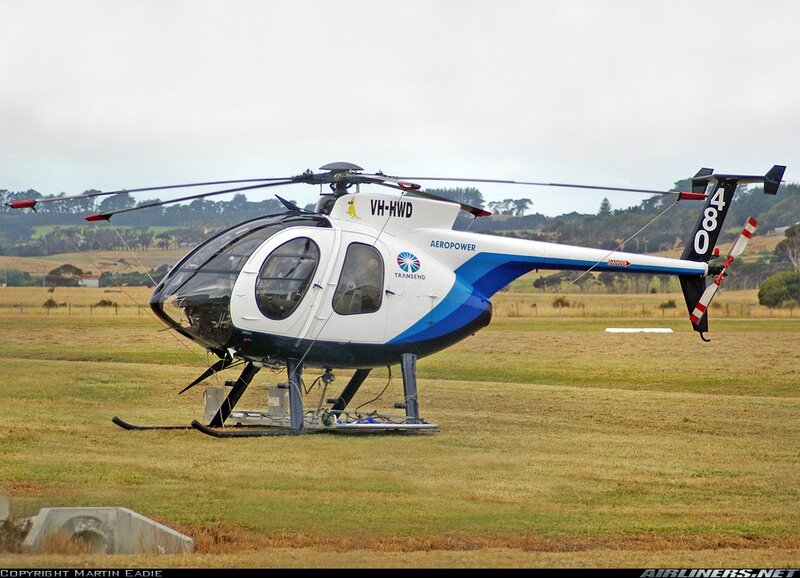 Aeropower helicopter on grass field