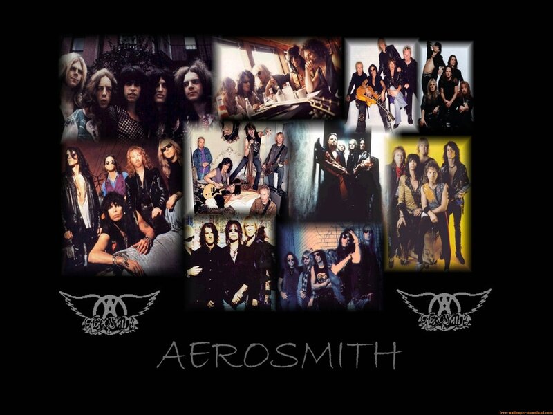 Aerosmith Band Collage — Black