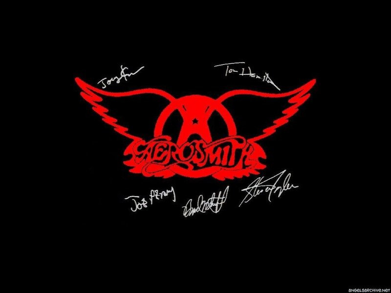 Aerosmith band logo with signatures
