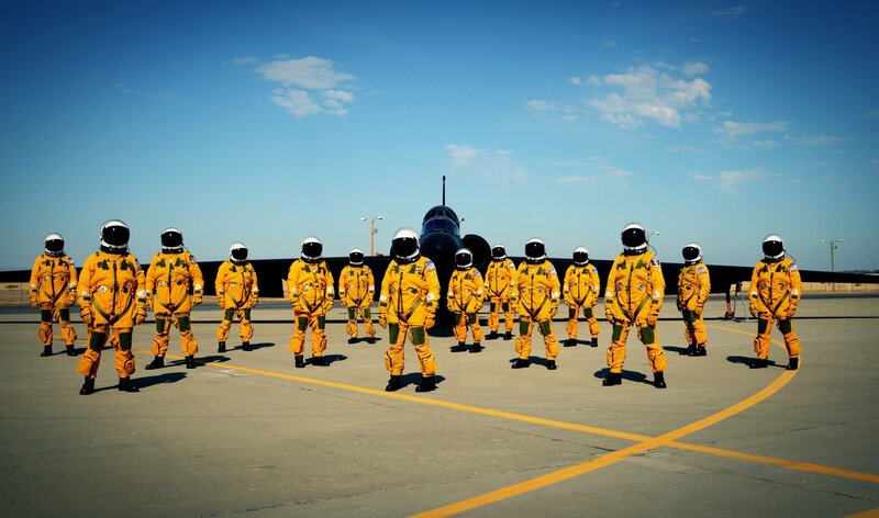 Aerospace Team in Yellow Suits