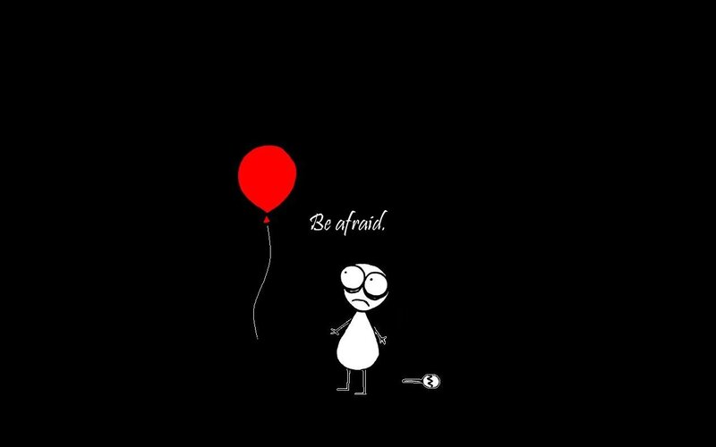 afraid balloon character
