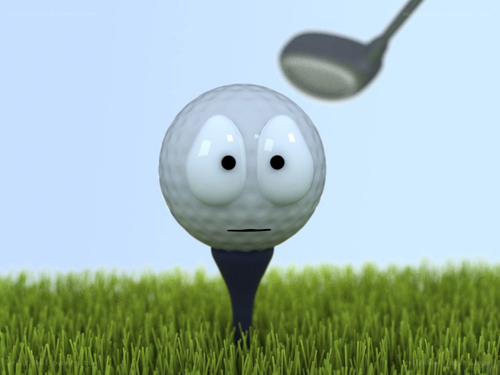 afraid golf ball character