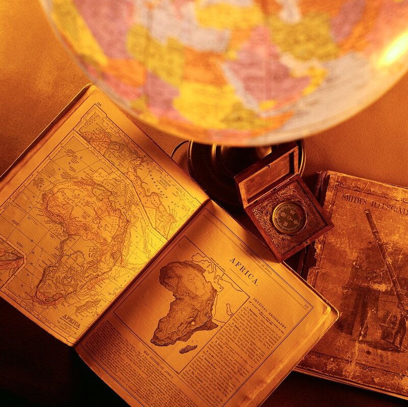 Africa maps and globe