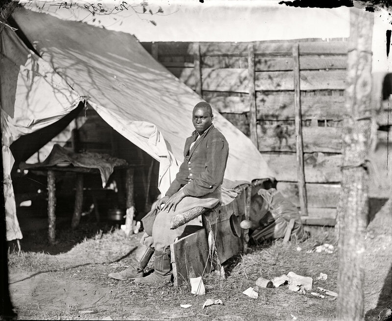 African American soldier in uniform