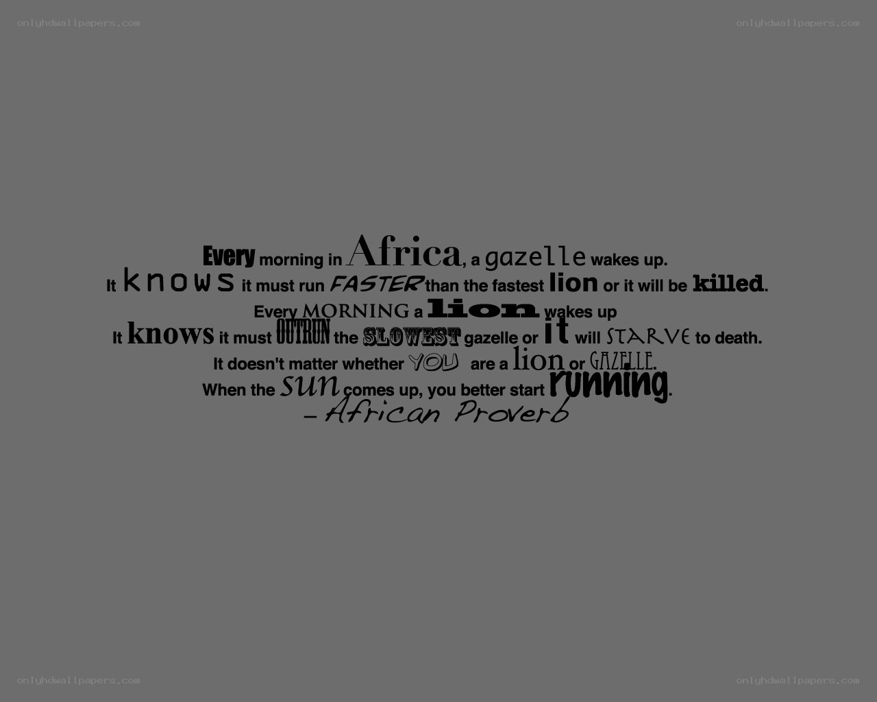 African Proverb on Survival
