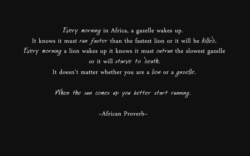 African Proverb on Survival
