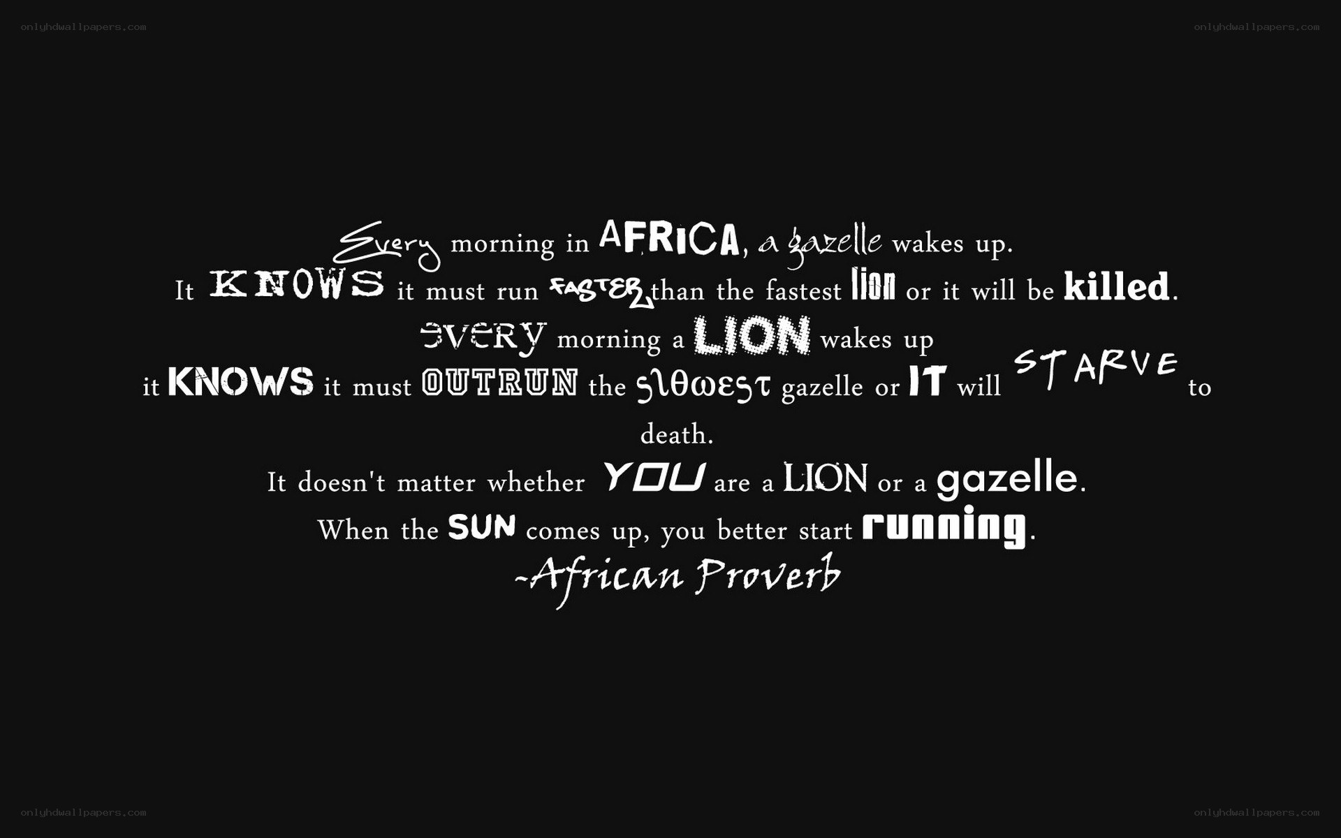 African Proverb on Survival