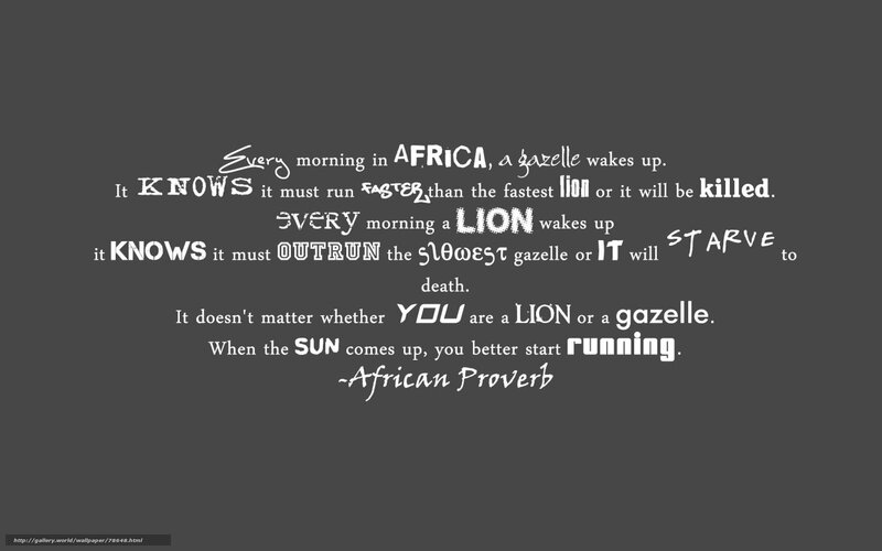 African Proverb on Survival