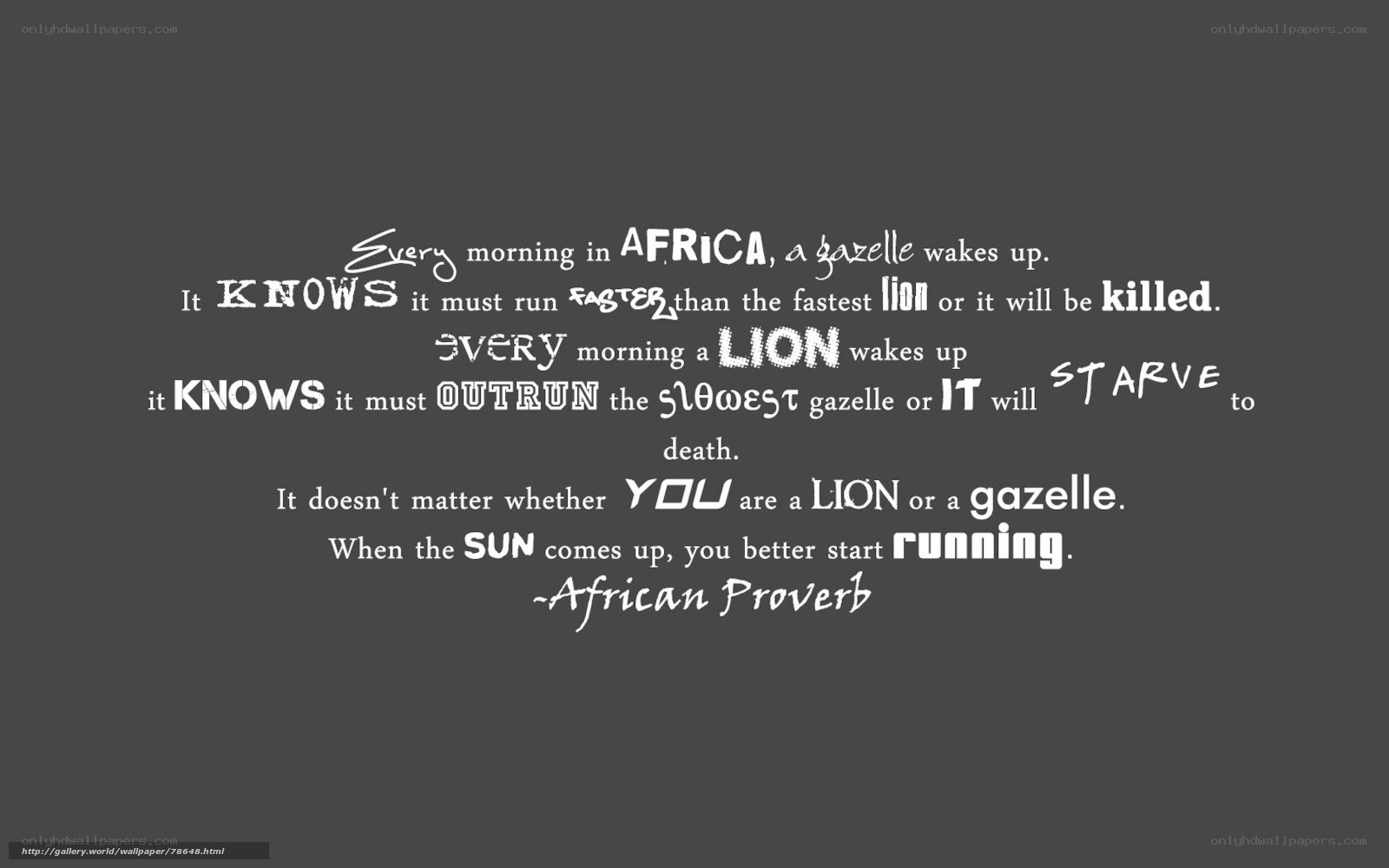 African Proverb on Survival