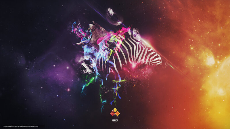 African wildlife in space