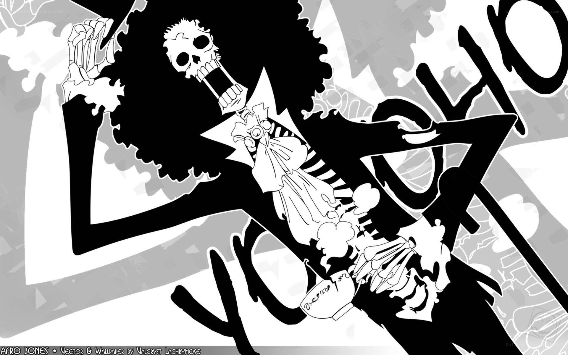 Afro Bones character art