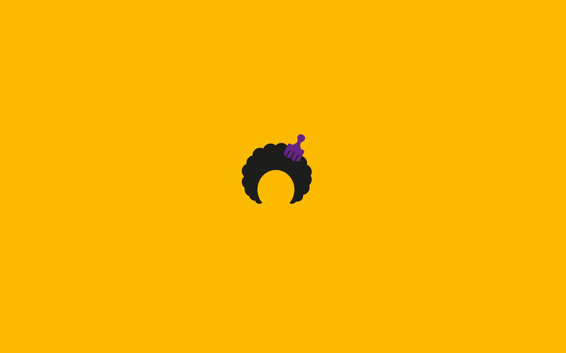 afro comb logo