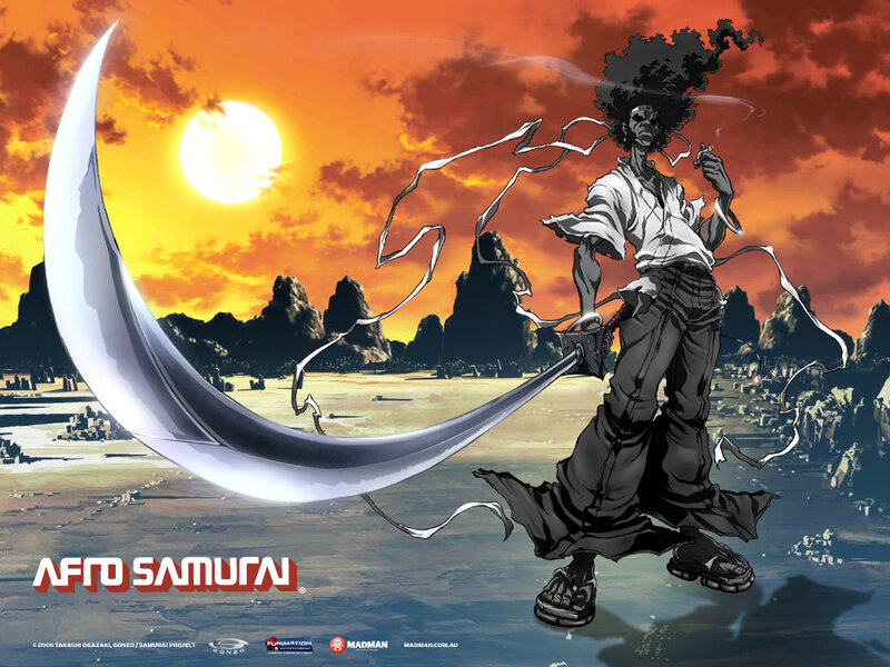 Afro Samurai Character — Orange, Dramatic