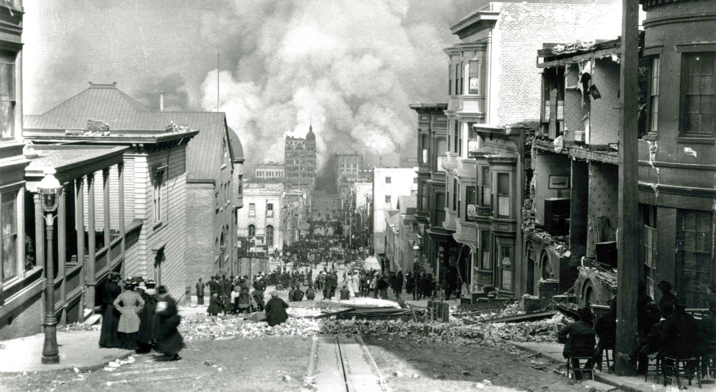 Aftermath of a city fire