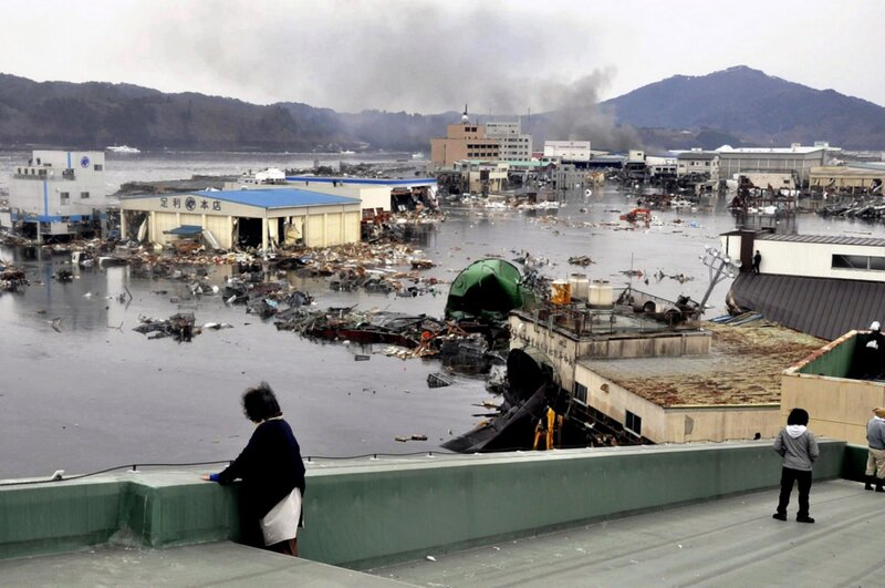 Aftermath of a tsunami disaster