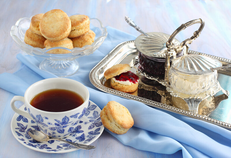 Afternoon Tea Setup — Blue, Serene