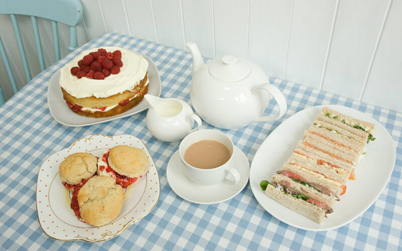Afternoon Tea Spread — Blue