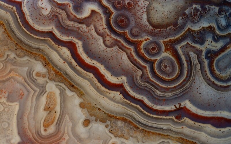 Agate Stone Cross-section — Brown