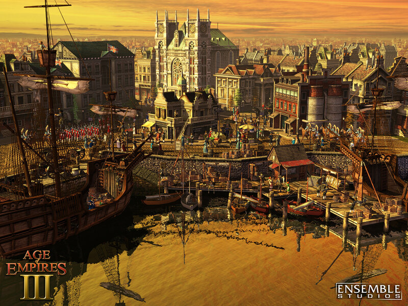 Age of Empires III port scene