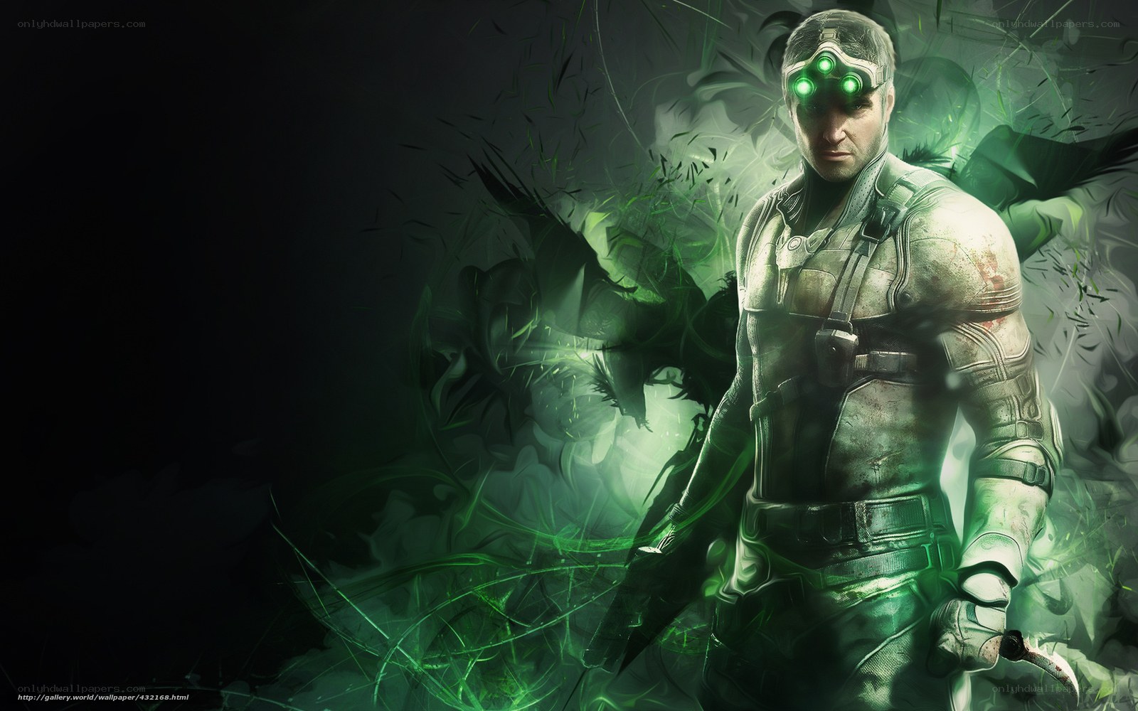 Agent 47 in green light