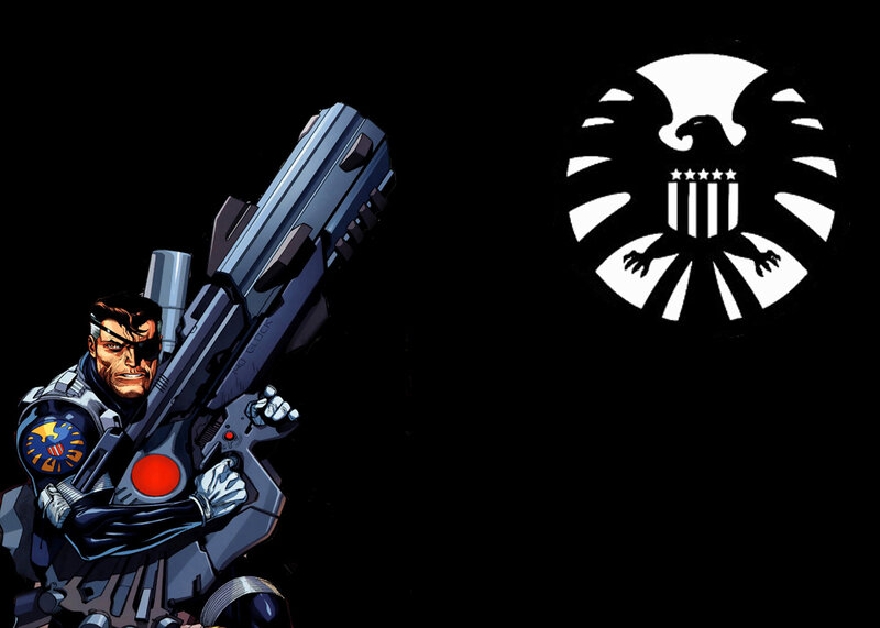 Agent Coulson with weapon