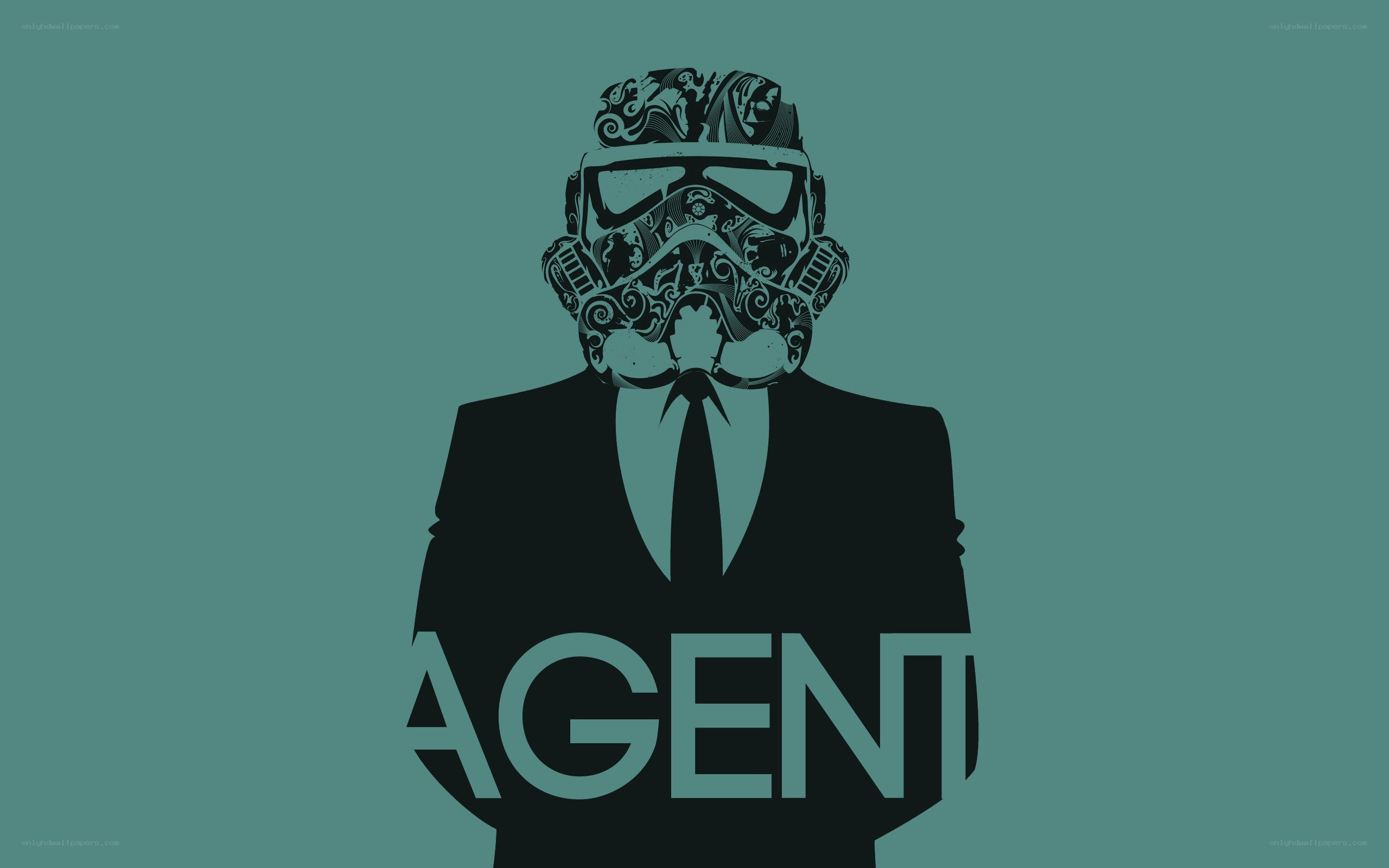 Agent in stormtrooper helmet