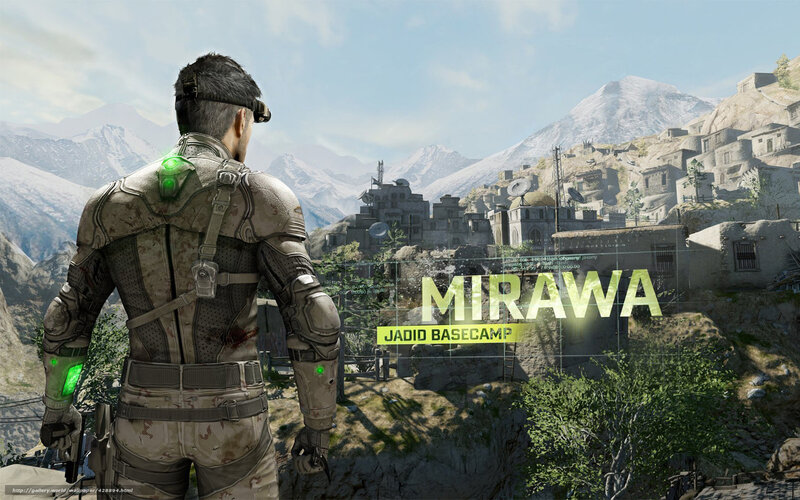 Agent in tactical gear overlooking basecamp
