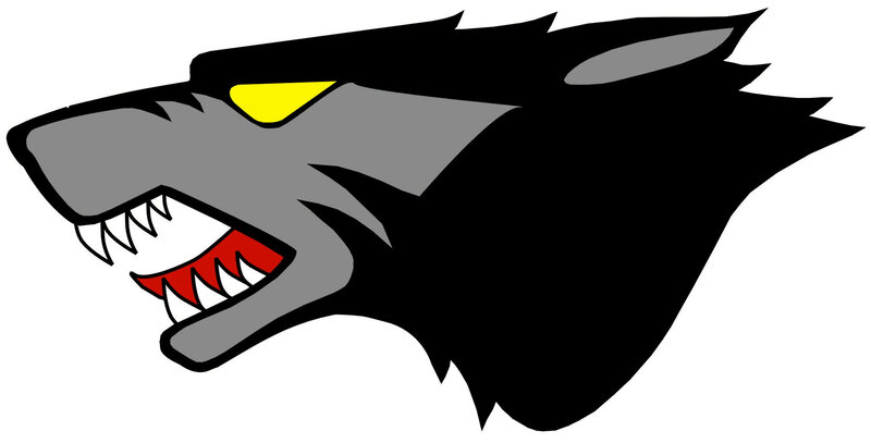 aggressive wolf head logo