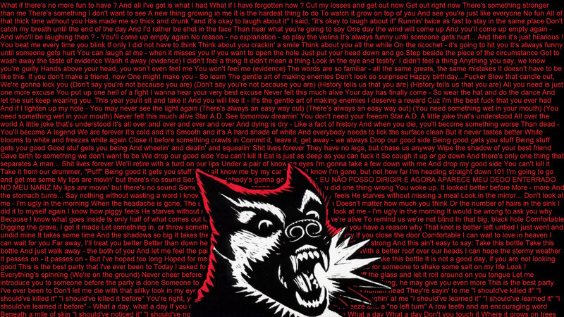 aggressive wolf with text