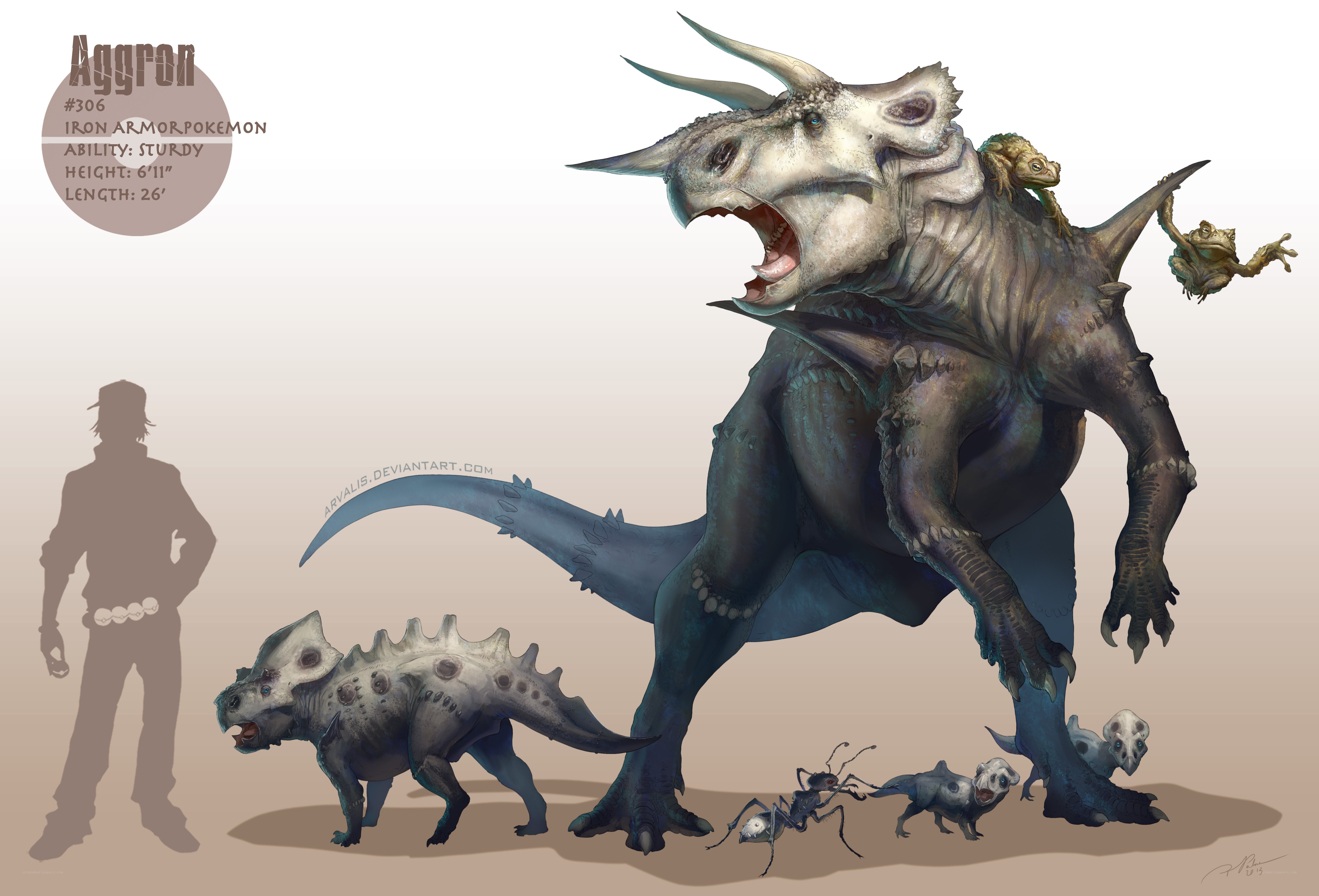 Aggron Pokémon concept art