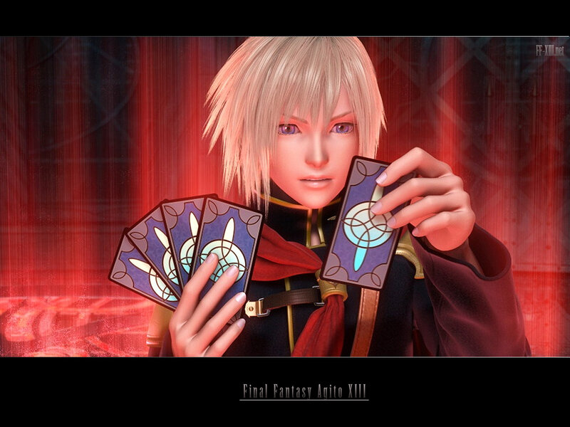 Agito XIII character with cards
