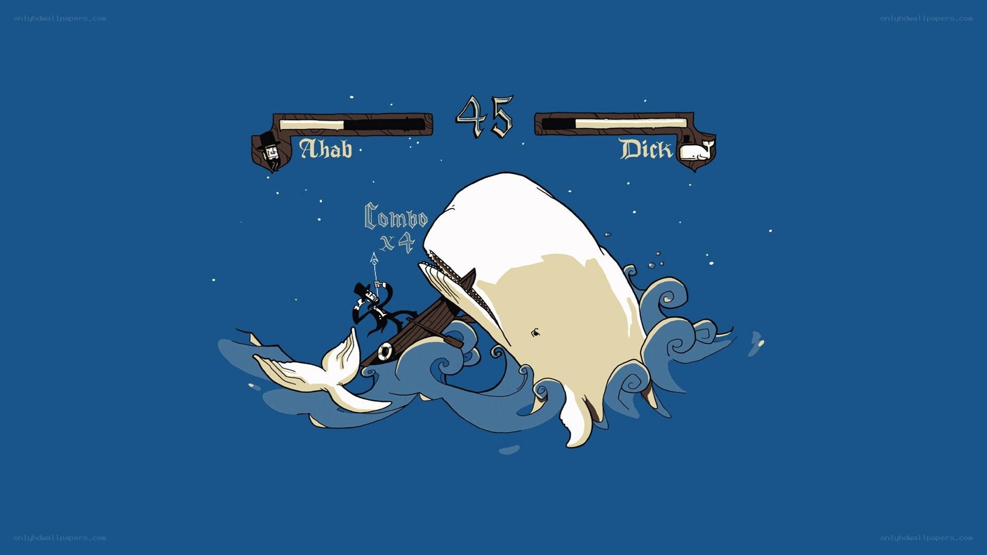 Ahabs and Dicks battle a whale