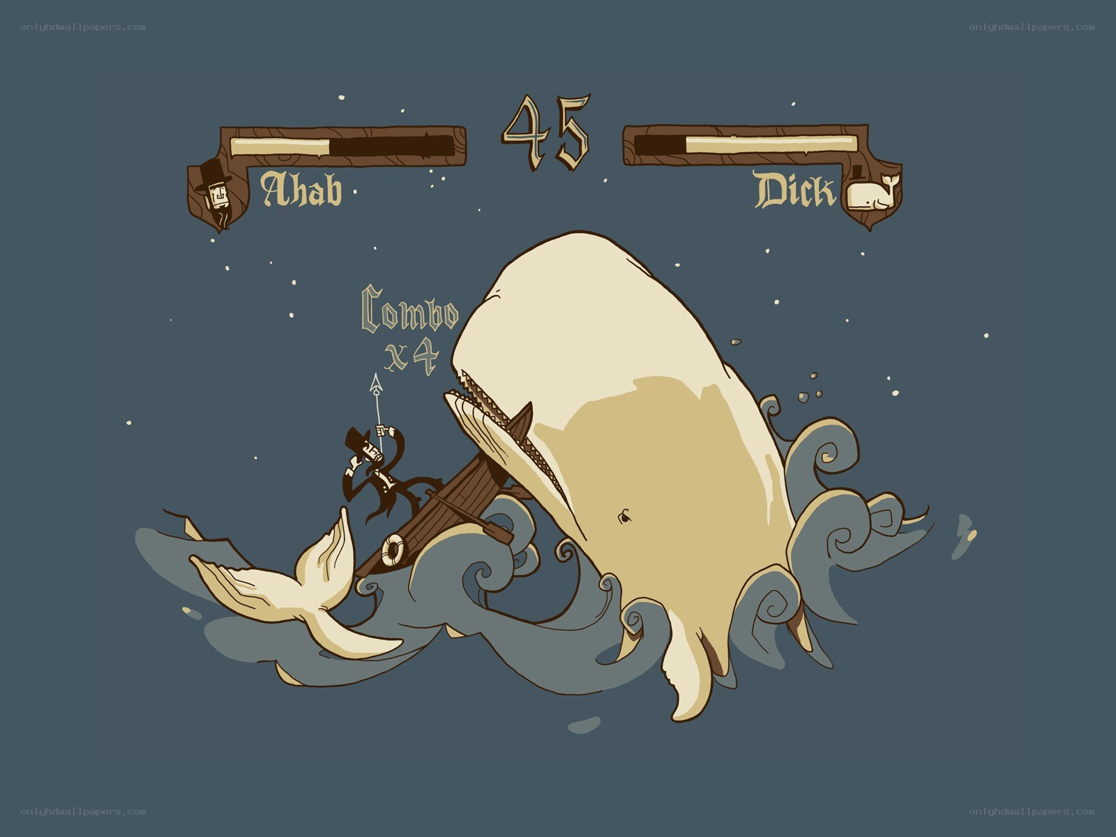 Ahabs and Dicks battle whale