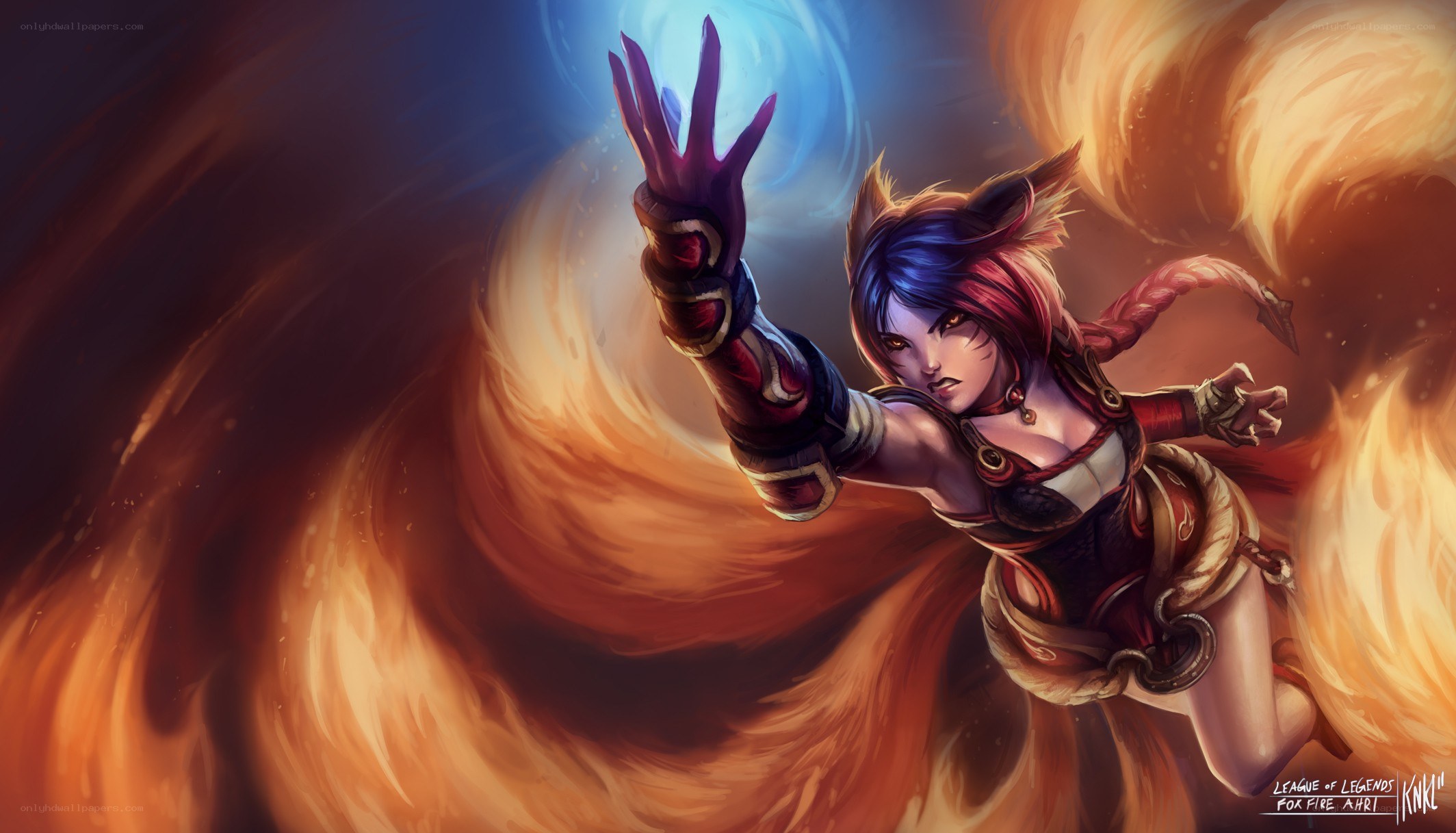 Ahri casting a spell