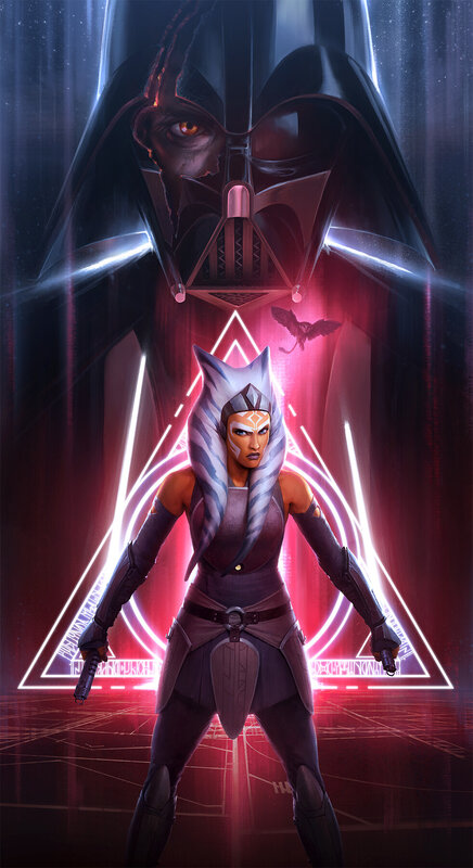Ahsoka Tano and Darth Vader