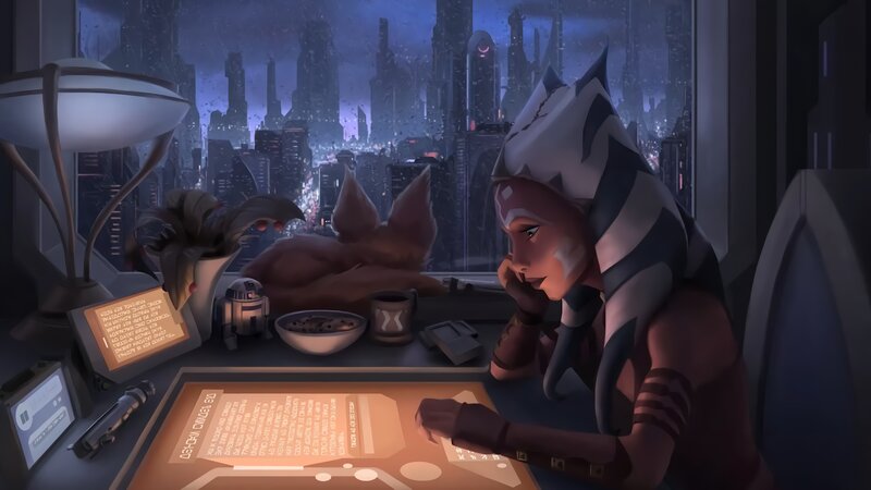 Ahsoka Tano at Desk
